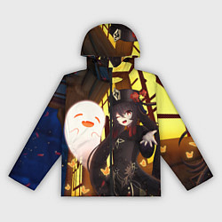 Ветровка с капюшоном женская Ху Тао Genshin Impact, цвет: 3D-черный