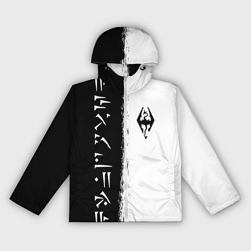 Женская ветровка THE ELDER SCROLLS SKYRIM FUS RO DAH ЧЁРНО БЕЛЫЙ / 3D-Белый – фото 1