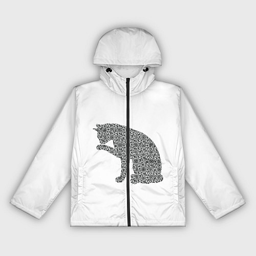 Женская ветровка QR Кот Версия 2 / 3D-Черный – фото 1