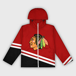 Ветровка с капюшоном женская Chicago Blackhawks, NHL, цвет: 3D-белый