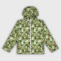 Ветровка с капюшоном женская Лягушки камуфляж, цвет: 3D-белый