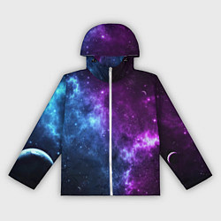 Ветровка с капюшоном женская NEON GALAXY НЕОНОВЫЙ КОСМОС, цвет: 3D-белый