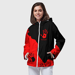 Ветровка с капюшоном женская WE KNOW RED LOGO, цвет: 3D-белый — фото 2