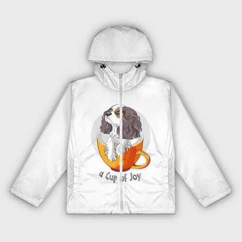 Женская ветровка Кавалер Кинг Чарльз Спаниель / 3D-Белый – фото 1