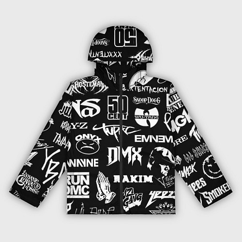 Женская ветровка RAP & HIP HOP LOGOS / 3D-Черный – фото 1
