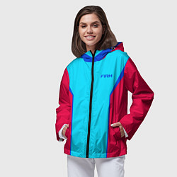 Ветровка с капюшоном женская Ретро стиль FIRM, цвет: 3D-черный — фото 2