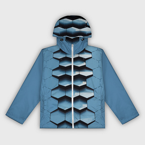 Женская ветровка Соты узор авангард / 3D-Белый – фото 1