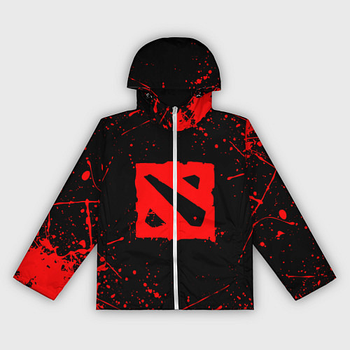 Женская ветровка DOTA 2 БРЫЗГИ КРАСОК ДОТА 2 ЛОГО / 3D-Белый – фото 1