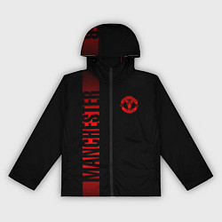 Ветровка с капюшоном женская МАНЧЕСТЕР ЮНАЙТЕД RED LINE, цвет: 3D-черный