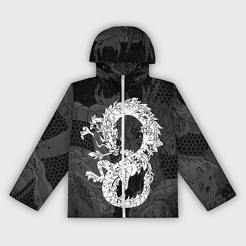 Женская ветровка Белый Дракон Гранж White Dragon / 3D-Белый – фото 1