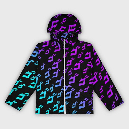 Женская ветровка JOJOS BIZARRE ADVENTURE NEON PATTERN НЕОН УЗОР / 3D-Белый – фото 1