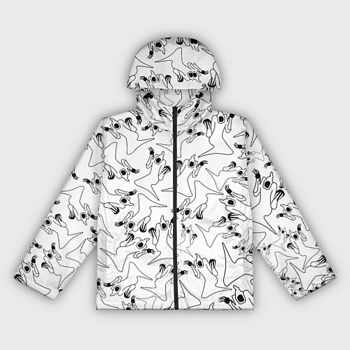 Женская ветровка KIZARU HAUNTED GHOST ПАТТЕРН ЧЁРНО БЕЛЫЙ / 3D-Черный – фото 1