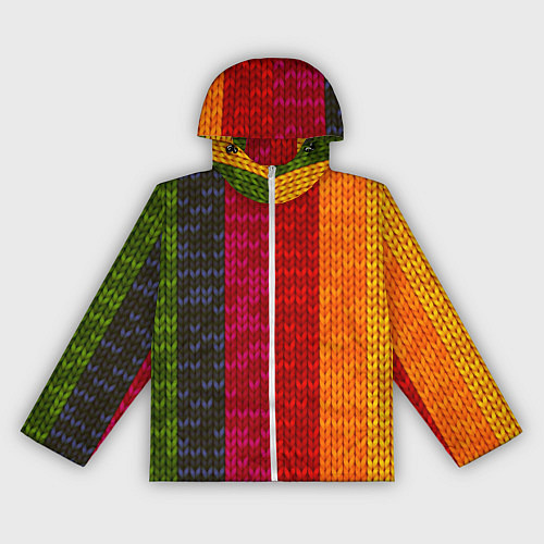 Женская ветровка Вязаная радуга / 3D-Белый – фото 1