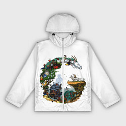 Ветровка с капюшоном женская Миры Хаяо Миядзаки унесенные призраками и другие, цвет: 3D-белый