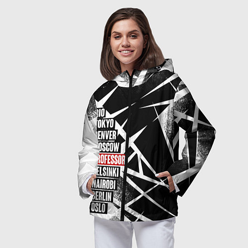 Женская ветровка LA CASA DE PAPEL БУМАЖНЫЙ / 3D-Черный – фото 3