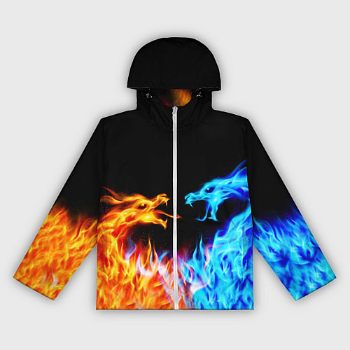 Женская ветровка FIRE DRAGONS ОГНЕННЫЕ ДРАКОНЫ / 3D-Белый – фото 1