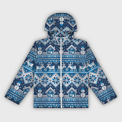 Ветровка с капюшоном женская Christmas Pattern, цвет: 3D-белый