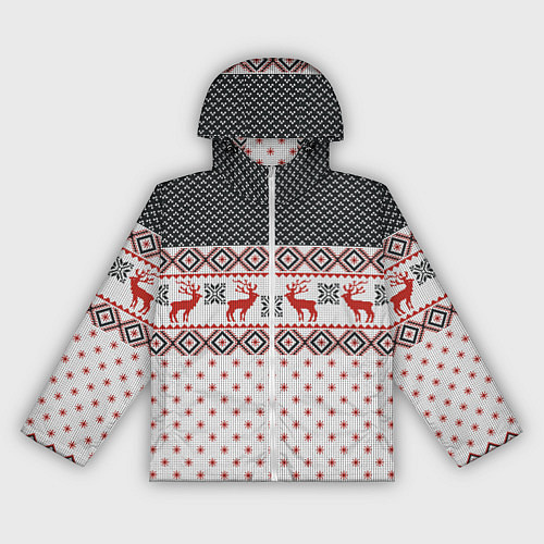 Женская ветровка НОВОГОДНИЙ УЗОР / 3D-Белый – фото 1