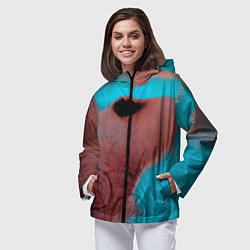 Ветровка с капюшоном женская Meddle - Pink Floyd, цвет: 3D-черный — фото 2