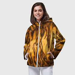 Ветровка с капюшоном женская Шкура тигра 2022, цвет: 3D-белый — фото 2