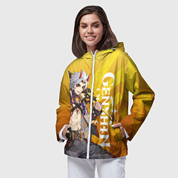 Ветровка с капюшоном женская ARATAKI ITTO GEO, цвет: 3D-белый — фото 2