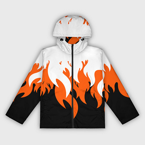 Женская ветровка Оранжевый Огонь / 3D-Черный – фото 1