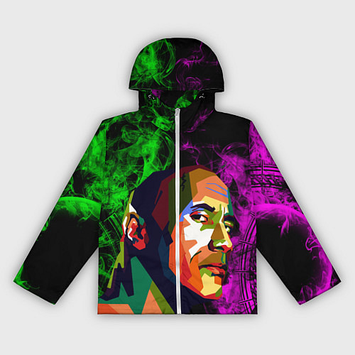 Женская ветровка Дуэйн Джонсон АРТ Скала / 3D-Белый – фото 1