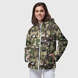 Ветровка с капюшоном женская Камуфляж из Собак Camouflage, цвет: 3D-белый — фото 2