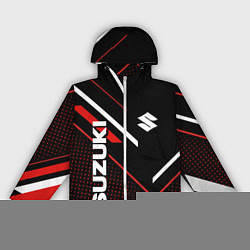 Ветровка с капюшоном женская Suzuki SPORT, цвет: 3D-белый
