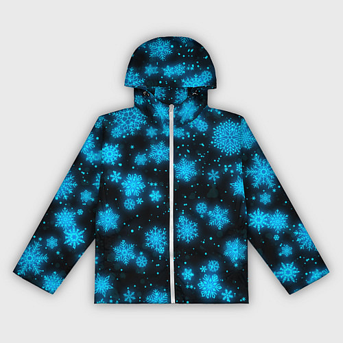 Женская ветровка НОВОГОДНИЕ НЕОНОВЫЕ СНЕЖИНКИ 2022 НОВЫЙ ГОД / 3D-Белый – фото 1