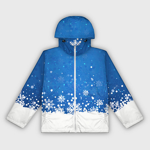 Женская ветровка Снежинки - С Новым Годом / 3D-Белый – фото 1