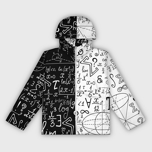 Женская ветровка ЧЁРНО БЕЛЫЕ ФОРМУЛЫ ФИЗИКА МАТЕМАТИКА / 3D-Белый – фото 1