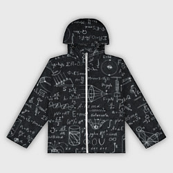 Ветровка с капюшоном женская РАЗНЫЕ ФОРМУЛЫ НАУКА, цвет: 3D-белый