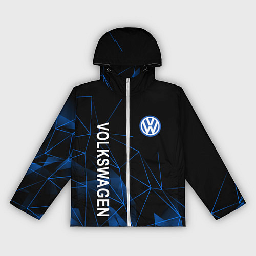 Женская ветровка Volkswagen, Фольцваген Геометрия / 3D-Белый – фото 1