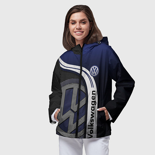 Женская ветровка Volkswagen Фольксваген / 3D-Черный – фото 3