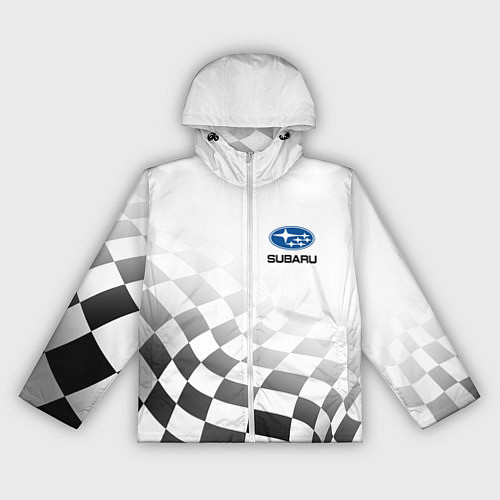 Женская ветровка Subaru, Субару Спорт, Финишный флаг / 3D-Белый – фото 1