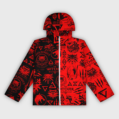 Женская ветровка THE WITCHER LOGOBOMBING BLACK RED / 3D-Белый – фото 1