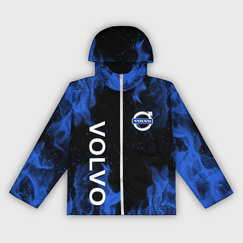 Женская ветровка VOLVO, ВОЛЬВО СИНИЙ ОГОНЬ / 3D-Белый – фото 1