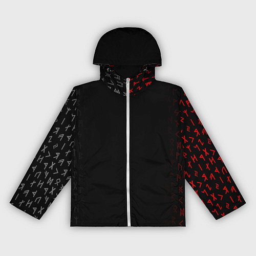 Женская ветровка СЛАВЯНСКАЯ СИМВОЛИКА, МЕТАЛЛИЧЕСКИЕ РУНЫ / 3D-Белый – фото 1