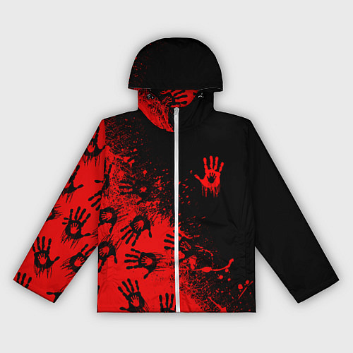 Женская ветровка Death Stranding Отпечаток рук паттерн / 3D-Белый – фото 1