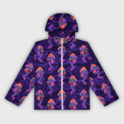 Женская ветровка Грибы психоделика / 3D-Белый – фото 1