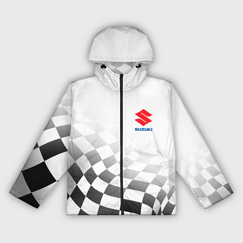 Женская ветровка Suzuki, Сузуки Спорт, Финишный флаг / 3D-Черный – фото 1