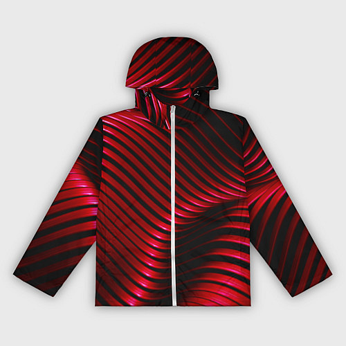 Женская ветровка Волны красного металла / 3D-Белый – фото 1