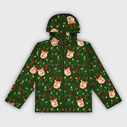 Женская ветровка НОВОГОДНИЙ ОЛЕНЬ GREEN