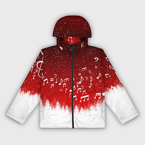 Женская ветровка МУЗЫКАЛЬНАЯ НОВОГОДНЯЯ НОЧЬ 2022 НОВЫЙ ГОД / 3D-Черный – фото 1