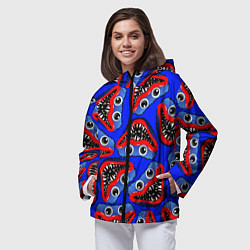 Ветровка с капюшоном женская POPPY PLAYTIME ПОППИ ПЛЕЙТАЙМ ДО ДРОЖИ В КОЛЕНЯХ, цвет: 3D-черный — фото 2