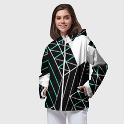 Ветровка с капюшоном женская Ретиарий, цвет: 3D-белый — фото 2