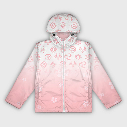 Женская ветровка ГЕНШИН ИМПАКТ ЯПОНИЯ САКУРА ЦВЕТОК / 3D-Белый – фото 1