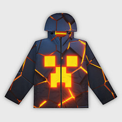 Ветровка с капюшоном женская ОГНЕННЫЙ КРИПЕР 3D ПЛИТЫ FIRE CREEPER, цвет: 3D-черный