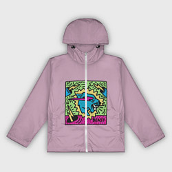 Ветровка с капюшоном женская Mr Beast Drawing Full Print, цвет: 3D-белый